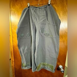 Loose waisted wide leg resort pant